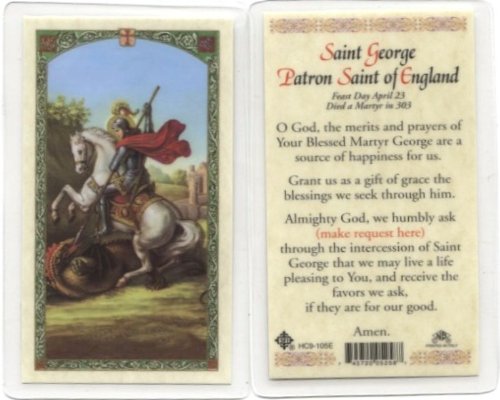 Prayer to St. George Holy Card (HC9-105E) - Laminated