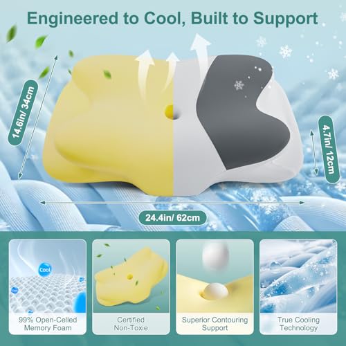 DONAMA Cervical Neck Pillow with Ice Silk