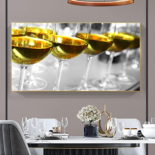 Toile mur art affiche au style nordique épuré avec des détails dorés fixes