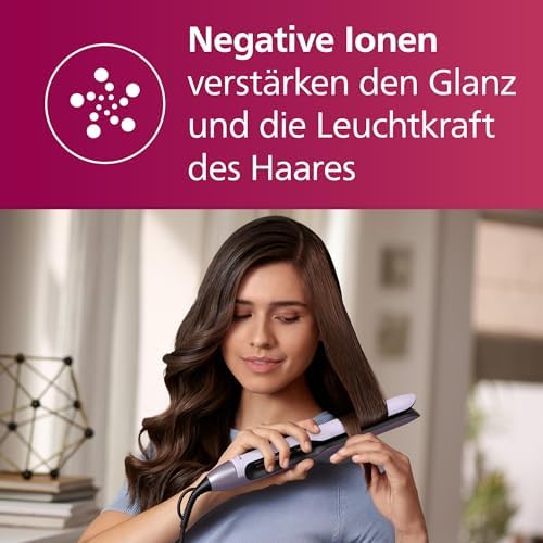 Bild 4 - Philips Haarglätter 5000 Series, ThermoShield Technologie, Ionisierungsfunktion, Keramikplatten mit Arganöl, Hellrosa, Modell BHS530/00