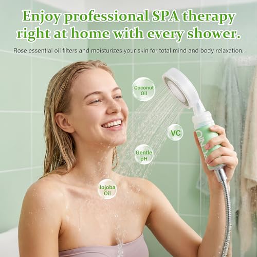 LSNDRG Aromatherapy Shower Head with Handheld – Filtered High Pressure Spa Shower for Softer Skin & Hair, Hard Water Filter with Woody Cedar Scent (forest) by LSNDRG - Used condition - Image 7