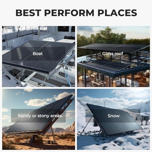 BougeRV Bifacial 200 Watts Mono 10BB Cell Solar Panel, 23% High-Efficiency Monocrystalline Module Work with 12 Volts Charger for RV Camping Home Boat Marine Off-Grid, 53.5 x 30.2 x 1.4 in by BougeRV - Image 8