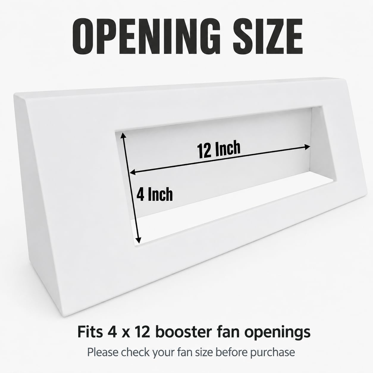 Baseboard Register Booster Fan Cover Compatible with Howeall 4x12, 18 Inch