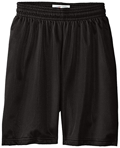 Soffe Big Boys' 8 Inch Nylon Mini Mesh Fitness Short, Black, X-Large