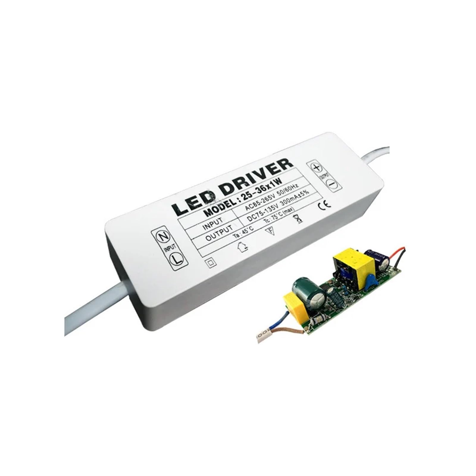 Pilote LED 25W-36W pour réparer un plafonnier en panne et stopper le clignotement