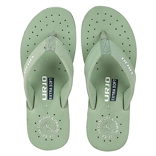 Image of URJO Women's Slippers /FlipFlops Lightweight Super Flexible Arch Support Durable Anti Skid & Stylish Dailywear Slippers /FlipFlops for Women