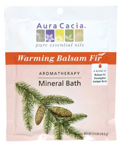 Aura Cacia Aromatherapy Mineral Bath, Warming Balsam Fir, 2.5 ounce packet (Pack of 3)