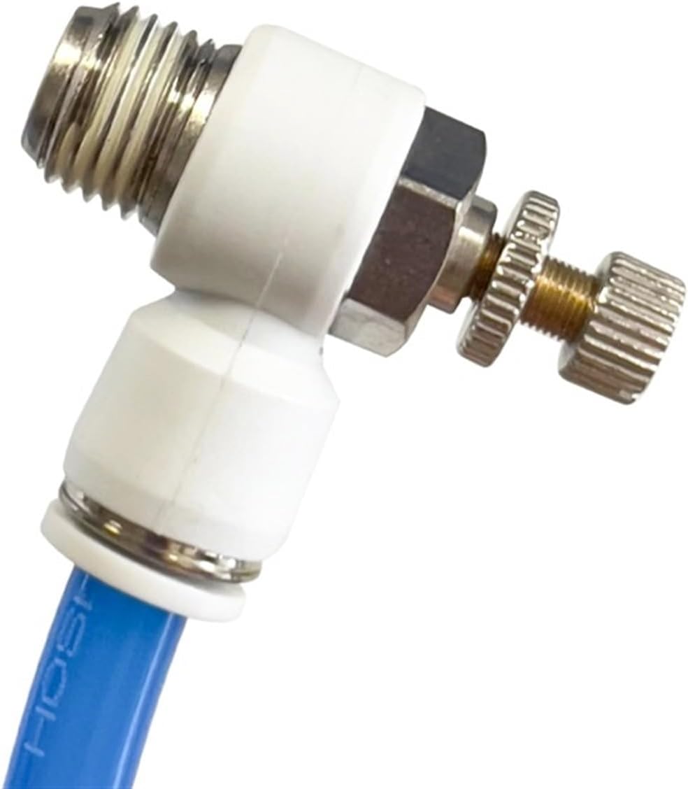 White Adjustable Quick Connector SL4-M5 SL6-01 8-02 03 Flow Regulating Valve Quick Plug Pneumatic Fittingss 1Pcs(SL10-04)