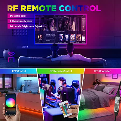 Usb Rgb Cob Led Strip Lights 4.92Ft,5V Color Changing Strip Light, Smart Light Strips App Control Music Sync Led Light Strip, Multi-Color Led Tape Light With Remote For Room Home Indoor Decoration #TOP3