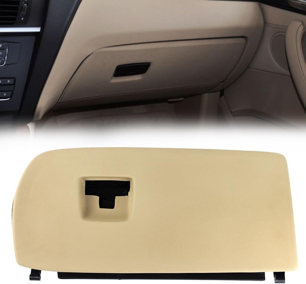 COOL STAR 51166839001 Beige Dash Glove Box Door Cover Lid Compatible with BMW X3 X4 F25 F26 2011-2018 Replace 51169242087 Glove Box Organizer