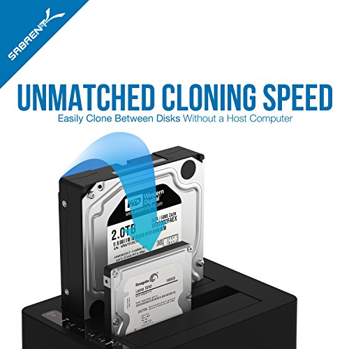 Sabrent Usb 3.0 To Sata Dual Bay External Hard Drive Docking Station For 2.5 Or 3.5In Hdd, Ssd With Hard Drive Duplicator/Cloner Function [10Tb Support] (Ec-Dsk2) #TOP4