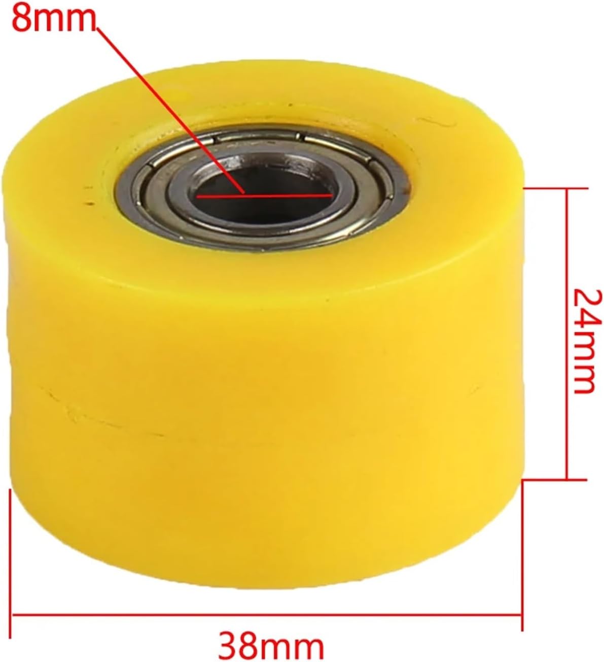 Bike Chain Tensioner 8Pcs 8/10mm Chain Roller Tensioner Pulley Wheel Guide for Dirt Bike Motocross Enduro Motorcycle ATV