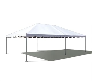 15' x 30' West Coast Frame Canopy Tent | White | Indoor/Outdoor | 40-80 Person Capacity | Complete Setup for Parties, Vendors, Weddings, and Events | Commercial and Residential Use