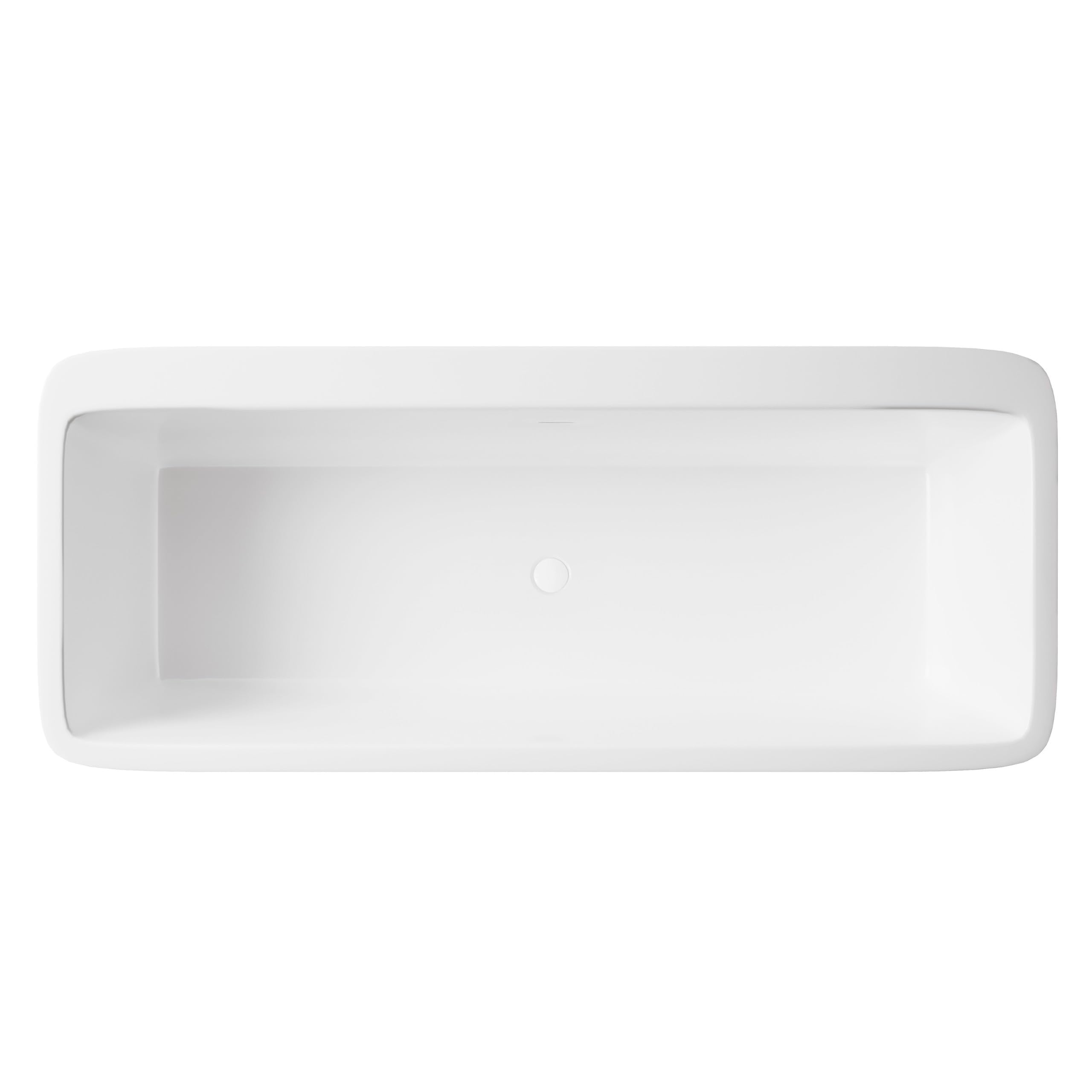 Vasca da bagno autoportante in acrilico, bianca, 170 x 80 x 58 cm, moderna, 47 kg, 260 litri