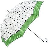 [ムーンバット] FROGLET フログレット レディース 雨傘 長傘 ドット 水玉かわいい オシャレ ネイビーブルー 日本 親骨の長さ約58cm 全長:約84cm 直径:約102cm 持ち手:約29cm (FREE サイズ)