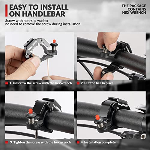 ROCKBROS Bike Bells Hidden MTB Bells Bicycle Bells for