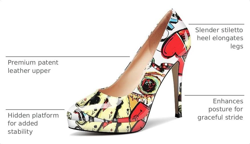 Image of Castamere Womens High Heels Platform Pumps Slip-on Stilettos 12CM Heel Office Dress Shoes
