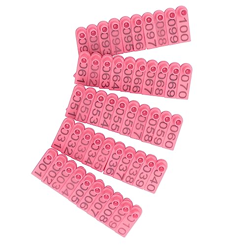 Miokycl 100 Conjuntos de Etiquetas de Orelha de Gado Numeradas, Cartão de Identificação de Gado Prec