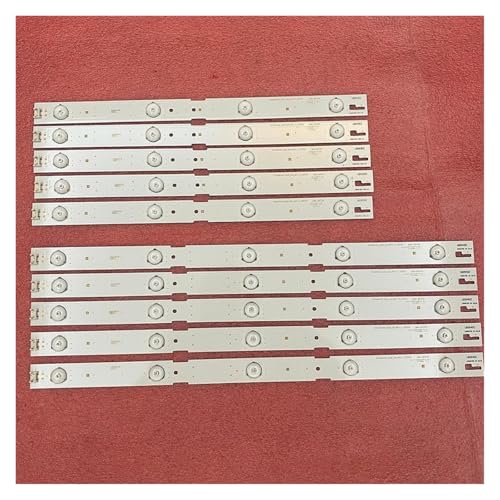 WANGYIWH Vollen satz LED Streifen for G-rundig 43GFB6621 43GFB6622 43GFB6623 43 GFB 6622 6623 6621 IC-B-HWCR43D641R HWCR43D641L 43VLE5537BG(10pcs set For 1 TV)