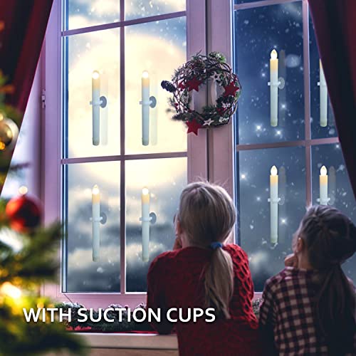 INAROCK Window Candles 12 Pack Flameless Electric Candle Lights Remote