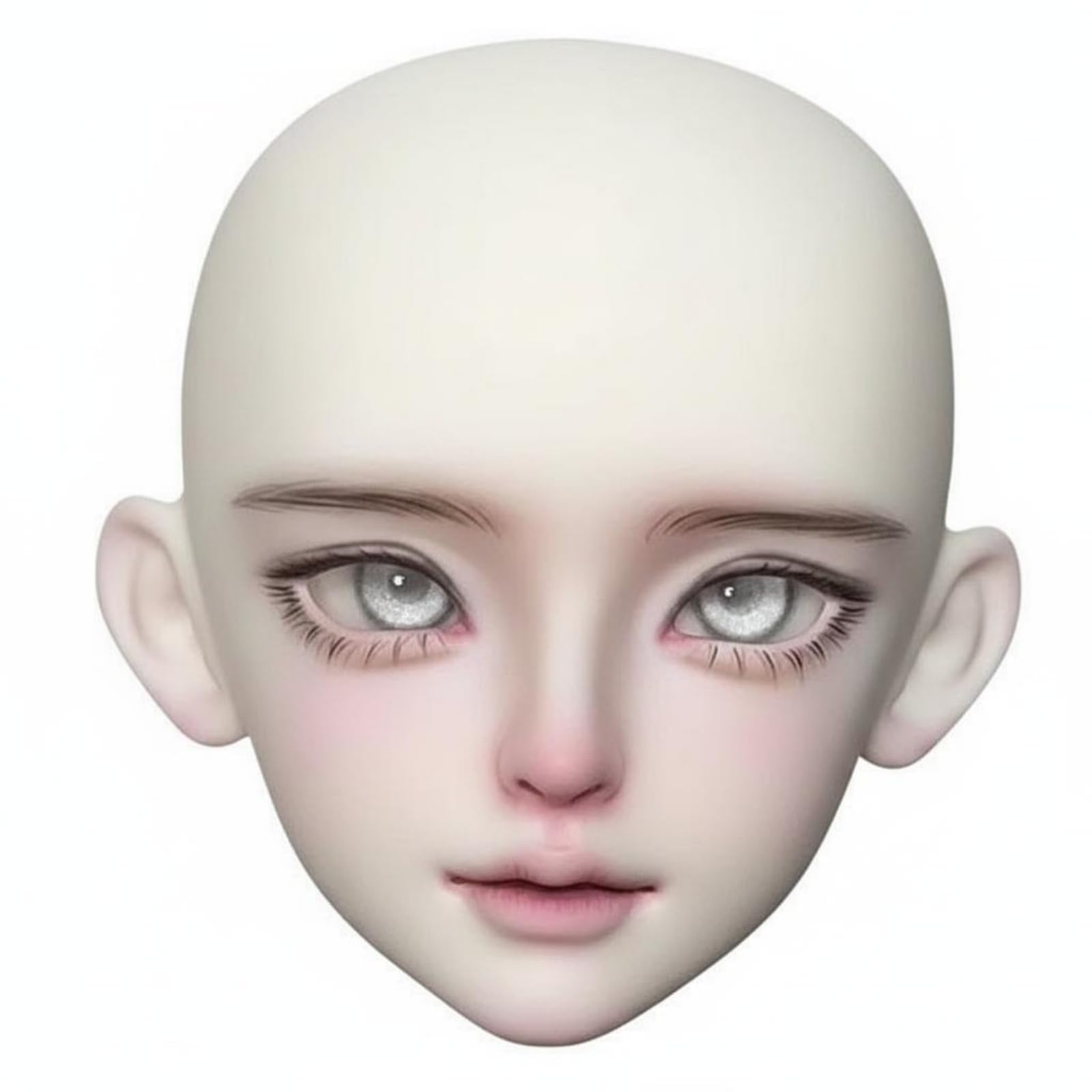 Bjd Puppe Figur Modell Sammlerfigur Ball Gelenk Puppe Spielzeugfigur Resin Material Ausdrucksstark Gelenkig für Vitrine, V-weiß, Einzelkopf D-Gesichtsbemalung