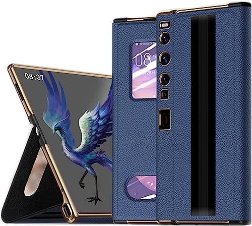 Funda para Huawei Mate XS 2 Huawei Mate XS 2 Carcasa de Telefono con Pantalla Plegable. Estuche de Teléfono Móvil de Cuero -Azul