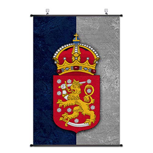 Poster médiéval Finlande Nice Captain aux détails de blason et couronne