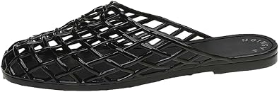 Halemet Mesh Flat Sandals for Women 2026 Clear Beach Sandals Jelly Shoes Closed Toe Slides Comfort Walking Shoes Non-Slip