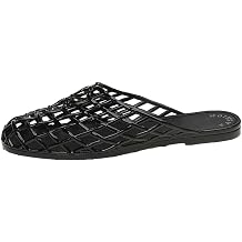 Halemet Mesh Flat Sandals for Women 2026 Clear Beach Sandals Jelly Shoes Closed Toe Slides Comfort Walking Shoes Non-Slip