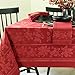 Benson Mills Holiday Elegance Engineered Jacquard Christmas Tablecloth (RED, 60" X 120" Rectangular)