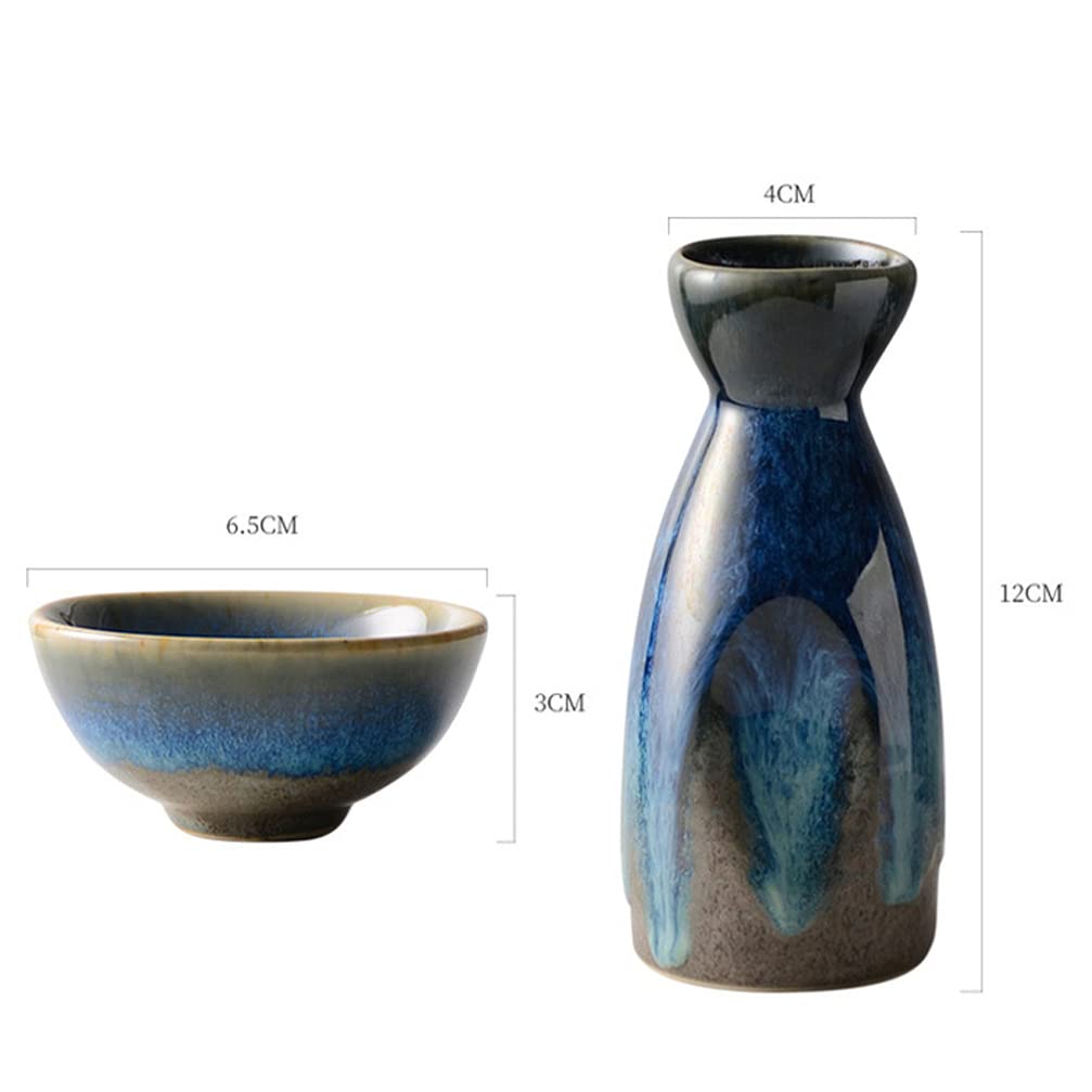 HEMOTON 1 Set Sake Cup Multi- Utilice Sake Step Step Sake Sake Pot Sirviendo Tazas (Color Surtido)