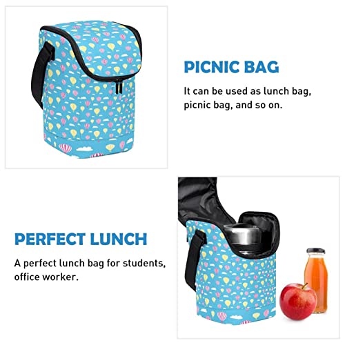 Bolsa de almuerzo cómoda para llevar comida al trabajo con diseño original de globos 3