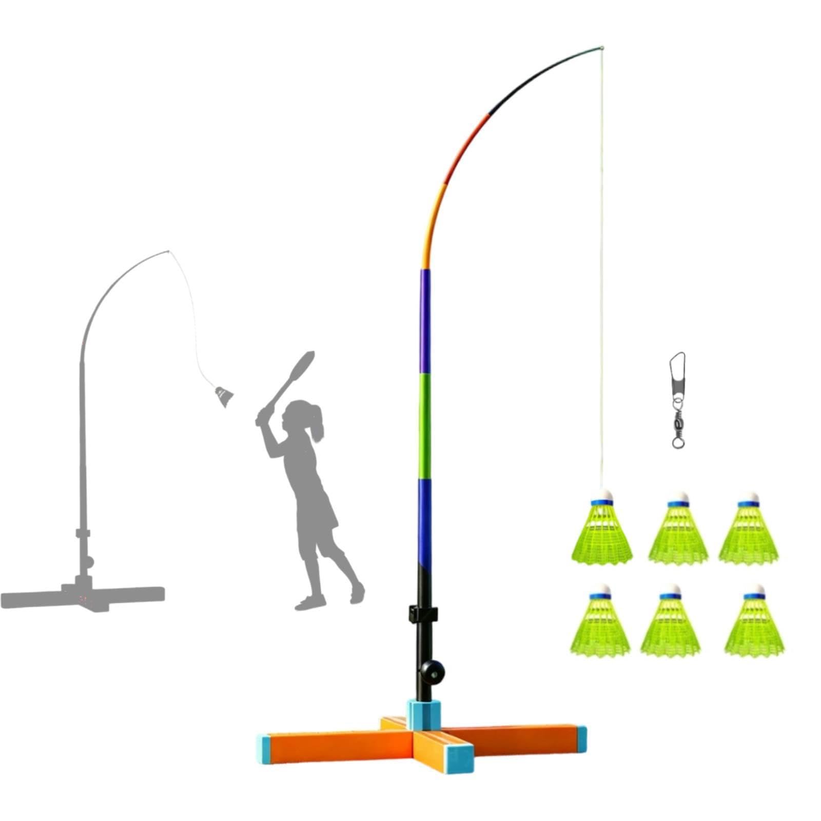 Equipo de Entrenamiento de Bádminton con Características Ajustables Y Cuerda Resistente, Adecuado para Niños, Principiantes Y Entrenamiento Personal.