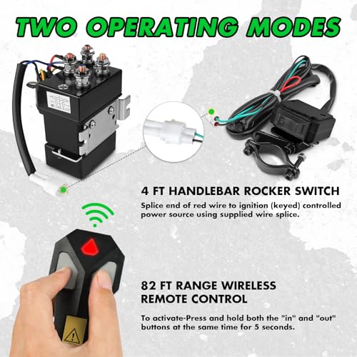 Stegodon USAM-STEW024 4500 Lb Atv/Utv Electric Winch 12V Waterproof Electric Winch Off-Road Synthetic Rope Winch thumb #4