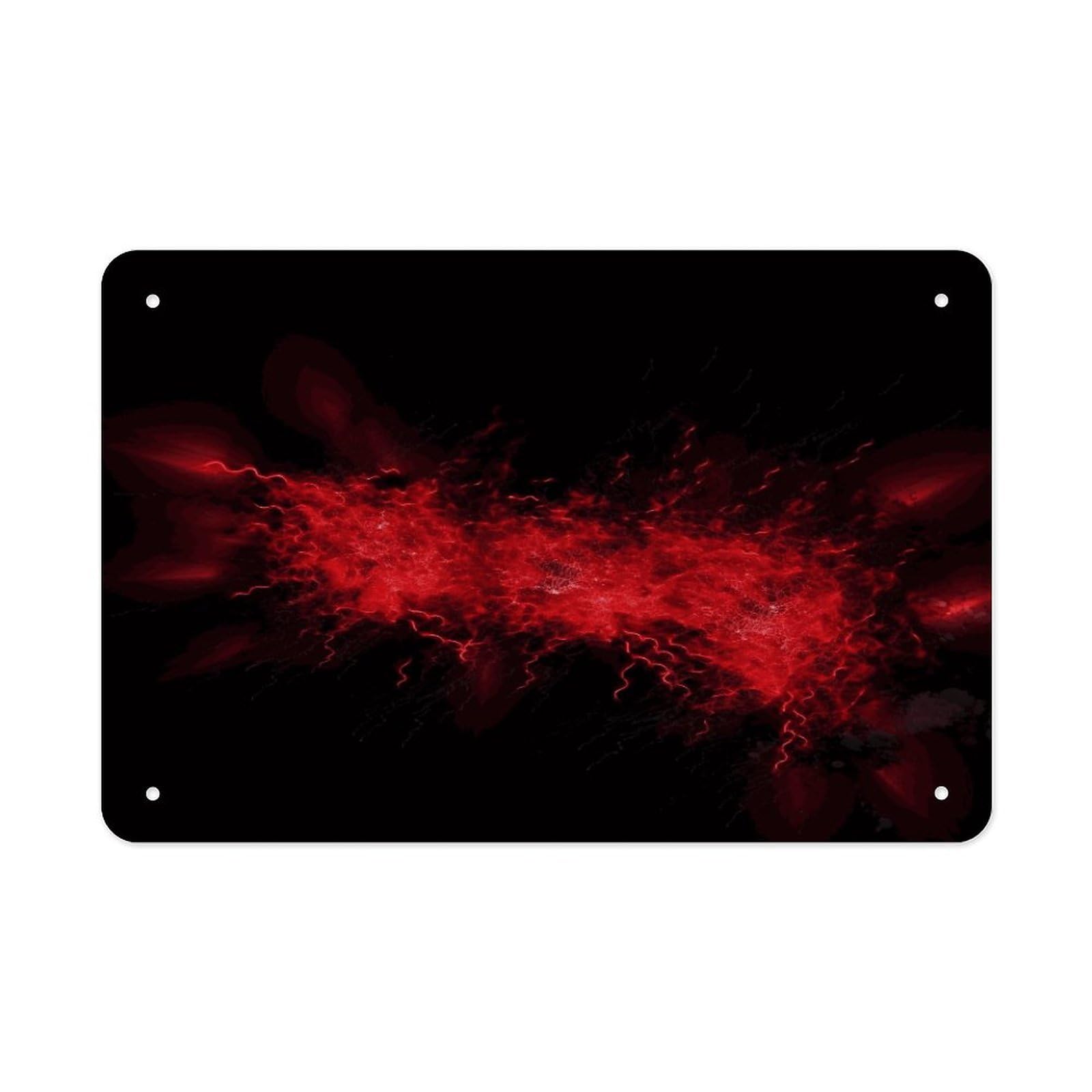 Fodpand Style Explosion Burst Red Black Wall Art Metal Signs Tin Sign