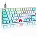 Produktbild Guffercty kred Gk61 60 Prozent Gaming Tastatur mit gelbem Schalter SK61 RGB Mini mechanische Tastatur Hot Swappable NKRO Typ-C für Win/PC/Mac (Gateron Optisches Gelb, Korallenmeer)