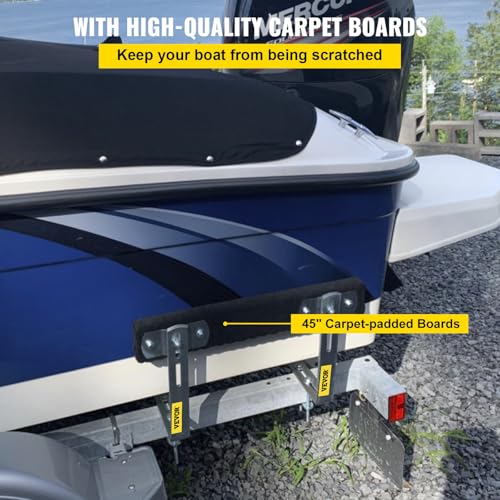 VEVOR Boat Trailer Guide-ons, 48", 2 PCS Rustproof Steel Trailer Guide ons, Trailer Guides with Carpet-Padded Boards, Mounting Parts Included, for Ski Boat, Fishing Boat or Sailboat Trailer by VEVOR - Image 6