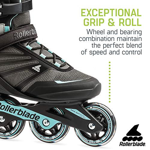 Rollerblade Zetrablade Women's Adult Fitness Inline Skate, Black/Light Blue, Us Women's 7 , 1 Count (Pack Of 1) #TOP2