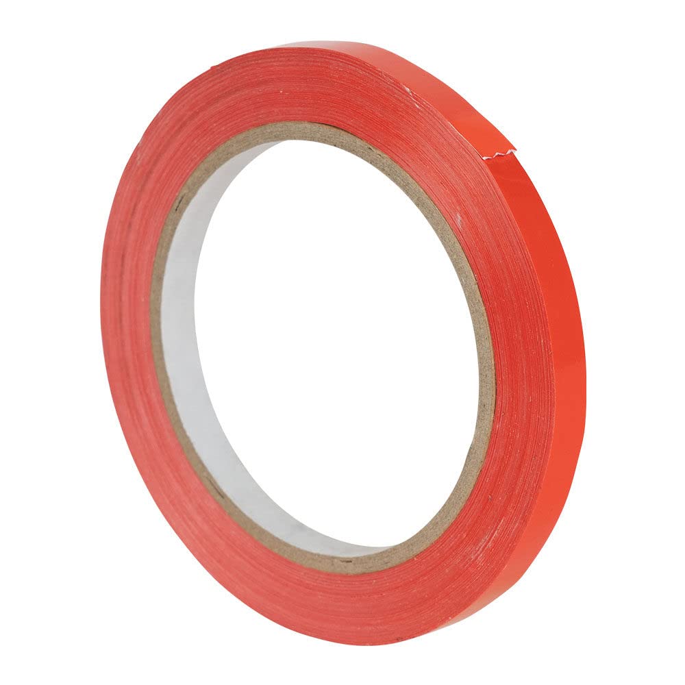 indigo® Premium Bag Neck Sealer Dispenser for 9mm - 12mm Tape WITH 6 ROLLS OF TAPE (6 Rolls of Red)