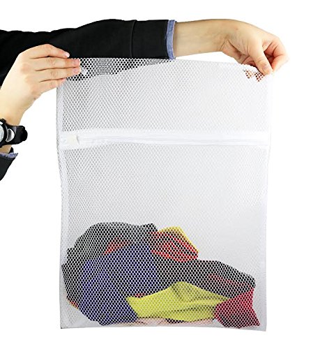 Mesh Laundry Bag Wash Mesh Socks Bag W Zipper Closure Pack of 2