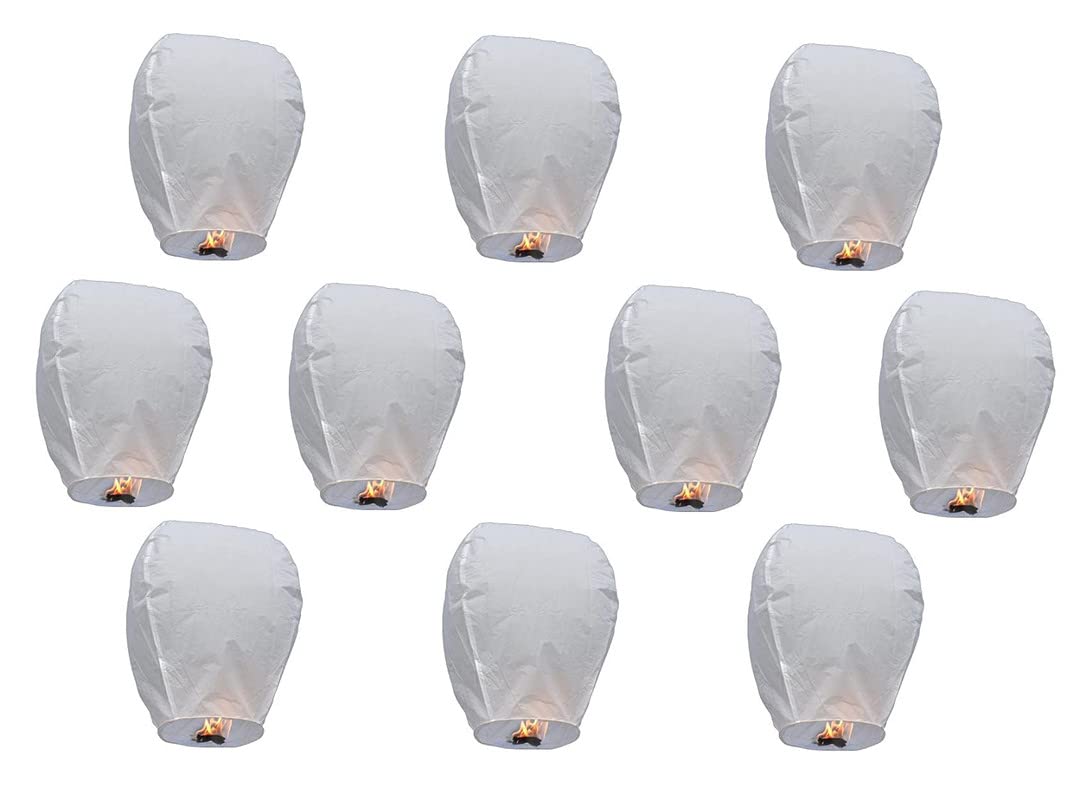 Selibration.com | White Flying Paper Floating Sky Lantern For Happy Birthday, Events Decoration, Wishing Lantern, Anniversary and Birthday Celebration Supplies For Your Loved Ones