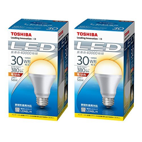 東芝 LED電球 一般電球形  口金E26 LDA6L-H