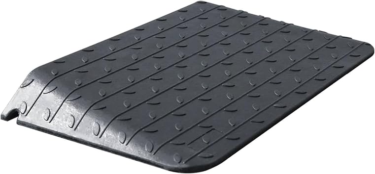 Rubber Wheelchair Threshold Ramp, 1"/1.5"/2"/2.5"/3"/3.5"/4" Rise Options, Wheelchair Ramp 7000Lbs Load Capacity, Non-Slip Textured Surface for Wheelchairs, Scooters 3.5" Rise