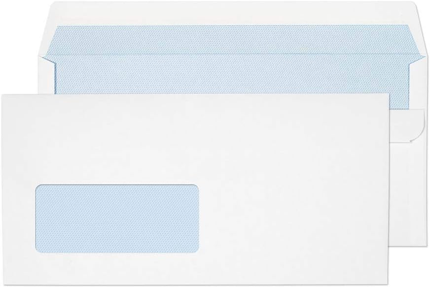 Blake Purely Everyday C5 162 x 229 mm 100 GSM Wallet Self Seal Window Envelopes (22708) White - Pack of 500