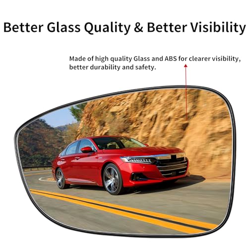 Image of Driver Side Mirror Replacement for Honda Accord 2018 2019 2020 2021 2022 - Rear View Mirrors Glass, Left Side Mirror Glass