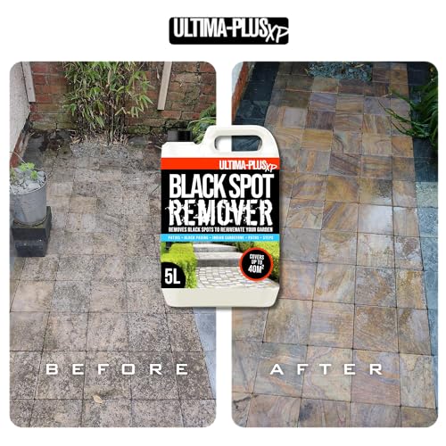 Ultima-Plus Xp Black Spot Remover - Deeply Cleans To Remover Black Spots, Dirt And Grime - Perfect For Patios, Paving Driveways And More (5 Litres) - 6