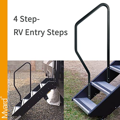 Myard Grooved Handrail Rvh4 For 4 Step Above 1St Generation Rv Entry Steps, Replacement For Morryde Stp214-006H #TOP2