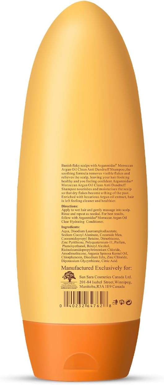 ARGANMIDAS Anti Dandruff Treatment Shampoo, Dry Itchy Scalp Care Moisturizing Shampoo, Treats & Prevents Dandruff, For Women Men Dry Flaky & Itchy Scalp and Dandruff Hair, 15.3 Fl Oz