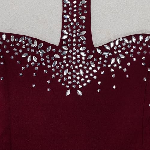 Image of Nagfar Women Rhinestone Sequin Birthday Party Sexy New Year Formal Dress