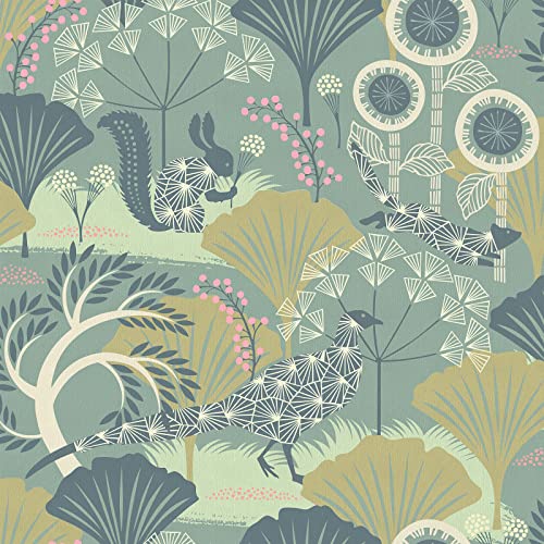 Livebor Floral Peel and Stick Wallpaper Leaf Contact Paper 17.7inch x 393.7inch Floral Wallpaper